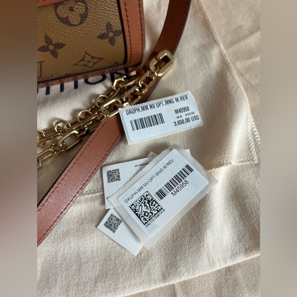 Louis Vuitton Dauphine Shoulder Bag MM Brown Leather Monogram Reverse - Picture 2 of 16